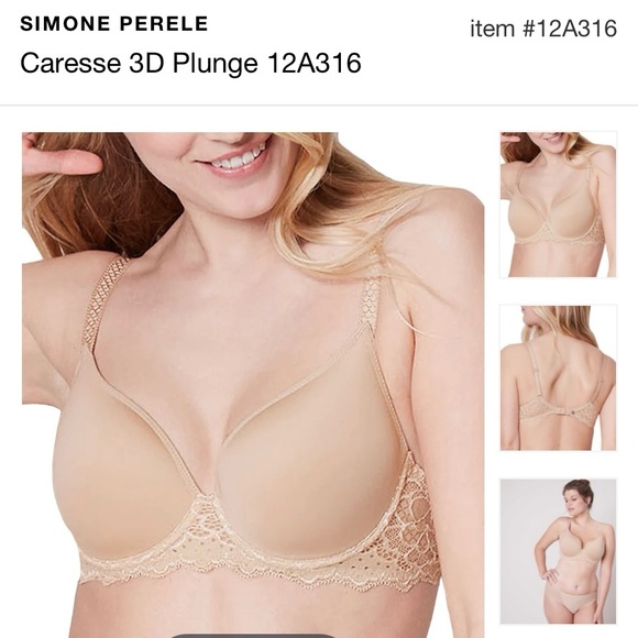 Simone Perele Caresse 3D plunge bra. - Picture 3 of 10